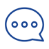Speech bubble chat icon blue
